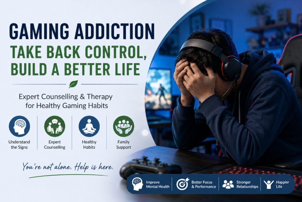 Gaming Addiction_ Signs, Symptoms & Recovery – Expert Counselling by the Best Counselling Psychologists in Delhi